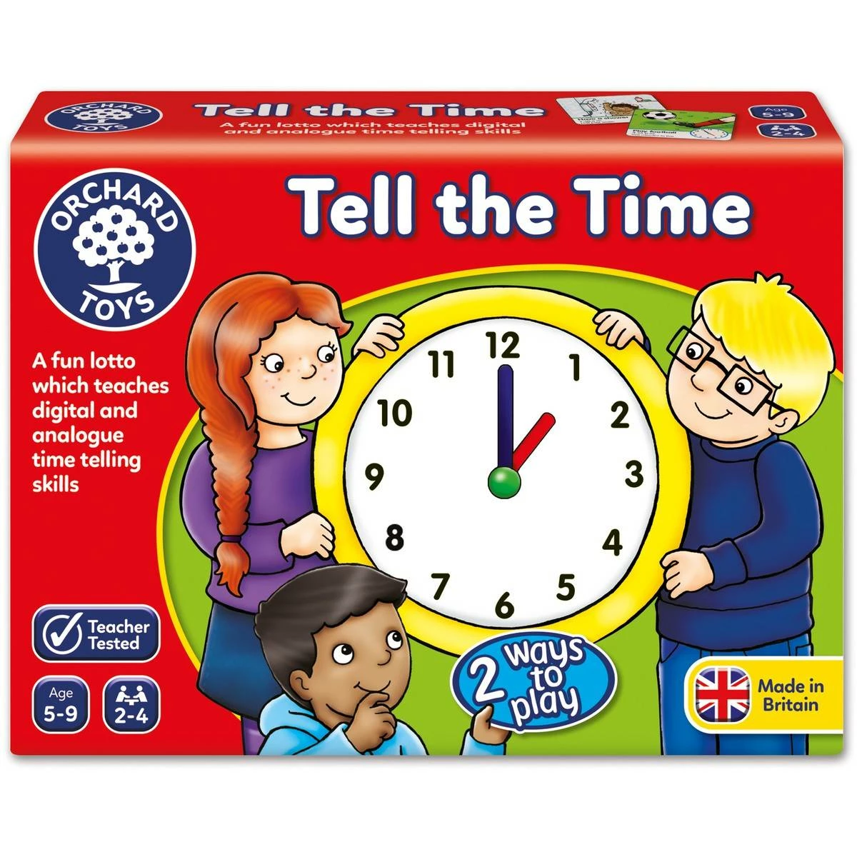 ORCHARD TOYS TELL THE TIME LOTTO GAME 3 ORCHARD TOYS TELL THE TIME LOTTO GAME