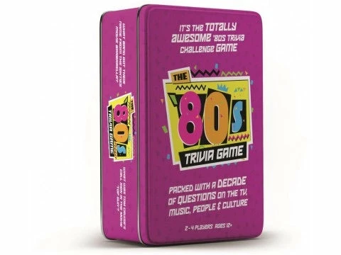 GAME THE 80'S TRIVIA GAME IN TIN 3 GAME THE 80'S TRIVIA GAME IN TIN