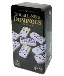 GAME DOMINOES D9 COLOR DOT IN TIN
