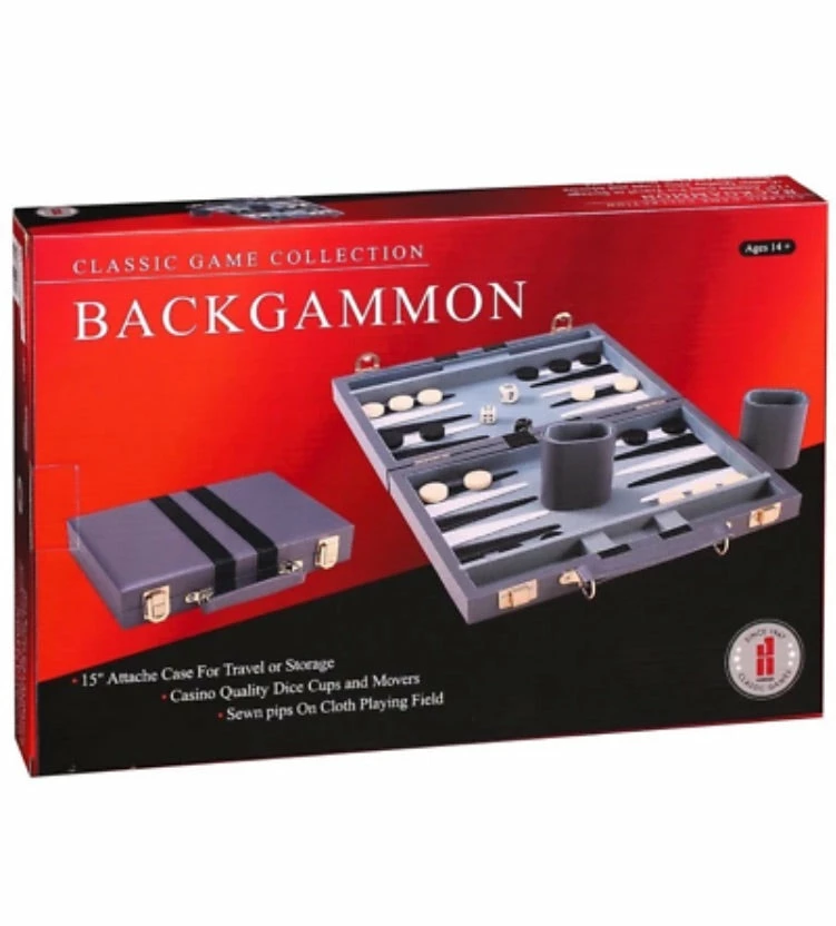 GAME BACKGAMMON 11" VINYL CASE 3 GAME BACKGAMMON 11" VINYL CASE